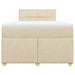 Pat box spring cu saltea, crem, 120x200 cm, textil - WALTI WALTI