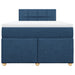 Pat box spring cu saltea, albastru, 120x200 cm, textil - WALTI WALTI