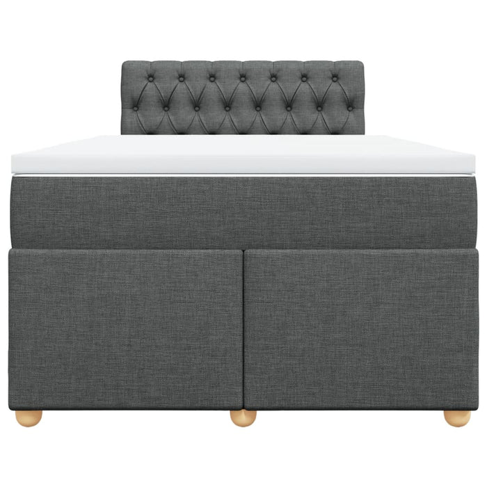 Pat box spring cu saltea, gri închis, 120x200 cm, textil - WALTI WALTI