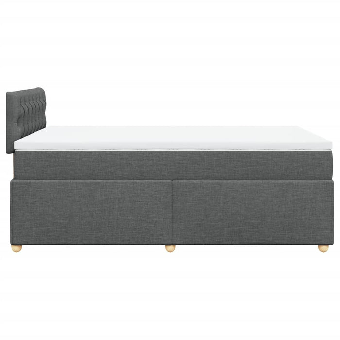 Pat box spring cu saltea, gri închis, 120x200 cm, textil - WALTI WALTI