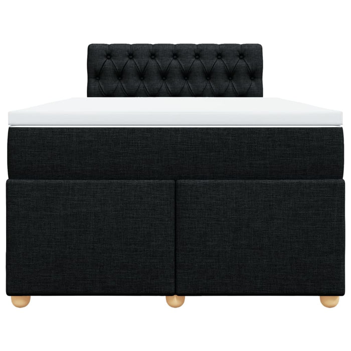 Pat box spring cu saltea, negru, 120x200 cm, textil - WALTI WALTI