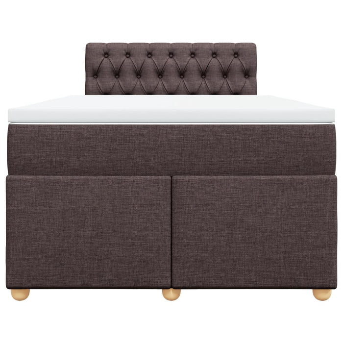 Pat box spring cu saltea, maro închis, 120x200 cm, textil - WALTI WALTI