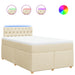 Pat box spring cu saltea, crem, 120x200 cm, textil - WALTI WALTI