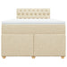Pat box spring cu saltea, crem, 120x200 cm, textil - WALTI WALTI
