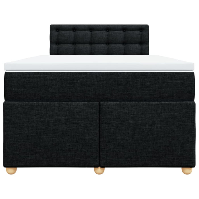 Pat box spring cu saltea, negru, 120x200 cm, textil - WALTI WALTI