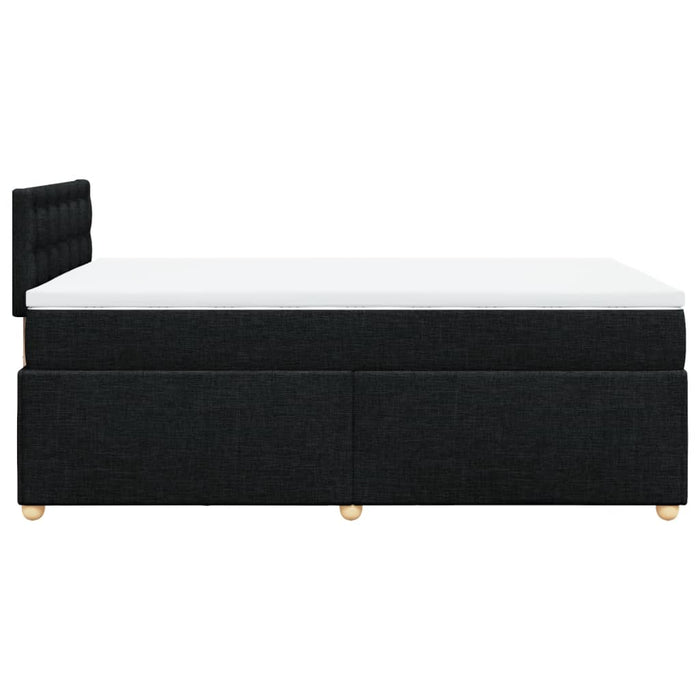 Pat box spring cu saltea, negru, 120x200 cm, textil - WALTI WALTI