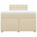 Pat box spring cu saltea, crem, 120x200 cm, textil - WALTI WALTI
