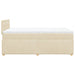 Pat box spring cu saltea, crem, 120x200 cm, textil - WALTI WALTI