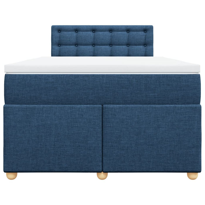 Pat box spring cu saltea, albastru, 120x200 cm, textil - WALTI WALTI