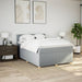 Pat box spring cu saltea, gri deschis, 140x190 cm, textil - WALTI WALTI