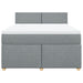 Pat box spring cu saltea, gri deschis, 140x190 cm, textil - WALTI WALTI