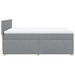 Pat box spring cu saltea, gri deschis, 140x190 cm, textil - WALTI WALTI