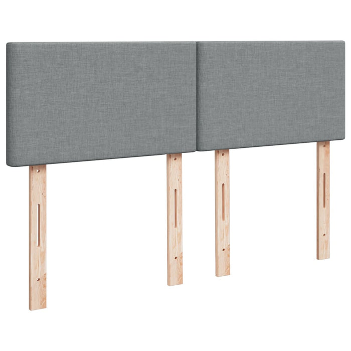 Pat box spring cu saltea, gri deschis, 140x190 cm, textil - WALTI WALTI
