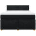 Pat box spring cu saltea, negru, 140x190 cm, textil - WALTI WALTI