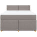 Pat box spring cu saltea, gri taupe, 140x200 cm, textil - WALTI WALTI