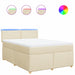 Pat box spring cu saltea, crem, 140x200 cm, textil - WALTI WALTI