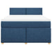 Pat box spring cu saltea, albastru, 140x200 cm, textil - WALTI WALTI