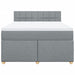Pat box spring cu saltea, gri deschis, 140x190 cm, textil - WALTI WALTI