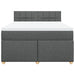 Pat box spring cu saltea, gri închis, 140x190 cm, textil - WALTI WALTI