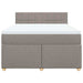 Pat box spring cu saltea, gri taupe, 140x200 cm, textil - WALTI WALTI
