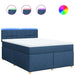 Pat box spring cu saltea, albastru, 140x200 cm, textil - WALTI WALTI