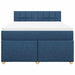Pat box spring cu saltea, albastru, 140x200 cm, textil - WALTI WALTI
