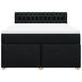 Pat box spring cu saltea, negru, 140x190 cm, textil - WALTI WALTI
