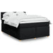 Pat box spring cu saltea, negru, 140x190 cm, textil - WALTI WALTI