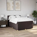 Pat box spring cu saltea, maro închis, 140x200 cm, textil - WALTI WALTI