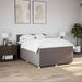 Pat box spring cu saltea, gri taupe, 140x200 cm, textil - WALTI WALTI