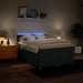 Pat box spring cu saltea, albastru, 140x200 cm, textil - WALTI WALTI