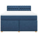 Pat box spring cu saltea, albastru, 140x200 cm, textil - WALTI WALTI