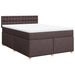 Pat box spring cu saltea, maro închis, 140x200 cm, textil - WALTI WALTI