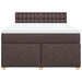 Pat box spring cu saltea, maro închis, 140x200 cm, textil - WALTI WALTI