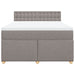 Pat box spring cu saltea, gri taupe, 140x200 cm, textil - WALTI WALTI