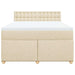 Pat box spring cu saltea, crem, 140x200 cm, textil - WALTI WALTI