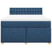 Pat box spring cu saltea, albastru, 140x200 cm, textil - WALTI WALTI
