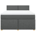 Pat box spring cu saltea, gri închis, 140x200 cm, textil - WALTI WALTI