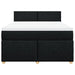 Pat box spring cu saltea, negru, 140x200 cm, textil - WALTI WALTI