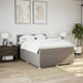 Pat continental cu saltea gri taupe 140x200 cm material textil - WALTI WALTI