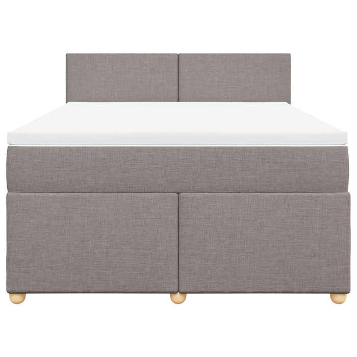 Pat continental cu saltea gri taupe 140x200 cm material textil - WALTI WALTI