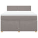 Pat continental cu saltea gri taupe 140x200 cm material textil - WALTI WALTI