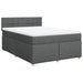 Pat box spring cu saltea, gri închis, 140x200 cm, textil - WALTI WALTI