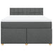 Pat box spring cu saltea, gri închis, 140x200 cm, textil - WALTI WALTI