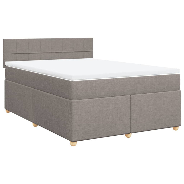 Pat continental cu saltea gri taupe 140x200 cm material textil - WALTI WALTI