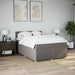 Pat continental cu saltea gri taupe 140x200 cm material textil - WALTI WALTI