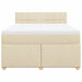 Pat continental cu saltea, crem, 140x200 cm, material textil - WALTI WALTI