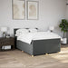 Pat box spring cu saltea, gri închis, 140x200 cm, textil - WALTI WALTI