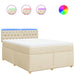 Pat continental cu saltea, crem, 140x200 cm, material textil - WALTI WALTI