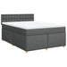 Pat box spring cu saltea, gri închis, 140x200 cm, textil - WALTI WALTI